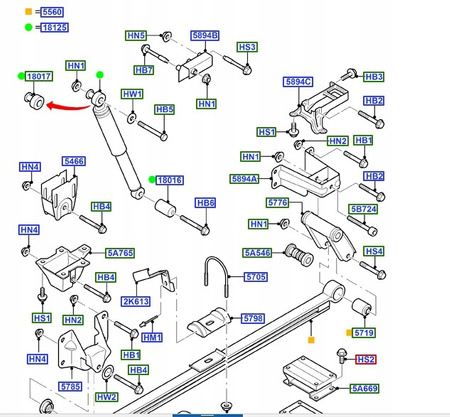 Amortyzatory tylne - Ford Transit Mk6 1935915 _ ME6C1J-18008-BA