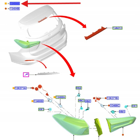 LAMPA TYLNA LEWA FORD FOCUS Mk4 KOMBI 2018- 2603190 _ JX7B-13405-EF