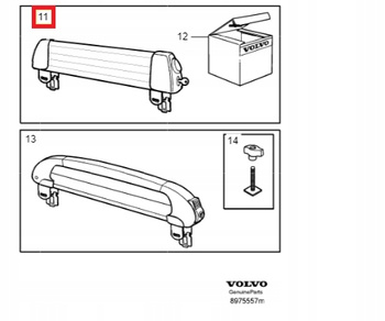 UCHWYT NA NARTY VOLVO