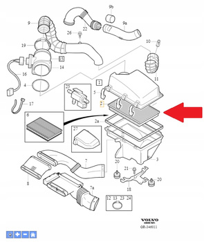 Volvo OE 30636833 filtr powietrza