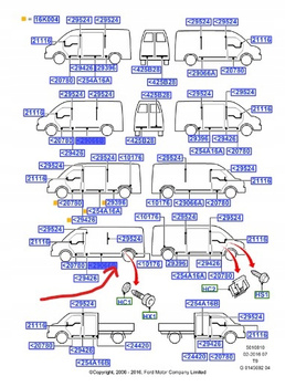 LISTWA NADWOZIA LEWA FORD TRANSIT Mk6 2011-13_1745886_AC16-V29067-AB5ZCT