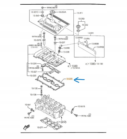 Uszczelka pokrywy zaworów - Mazda 323 Mazda 626_FSD710235