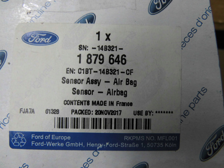 MODUŁ PODUSZEK POWIETRZNYCH FORD FIESTA 2012- 1879646 _ C1BT-14B321-CF