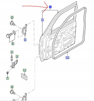 DRZWI PRZEDNIE LH FORD RANGER 06-12 EVEREST 06-15