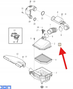 OBUDOWA FILTRA POWIETRZA 2.0 B4 D4 VOLVO XC40 EX40 2020- OE 32146439