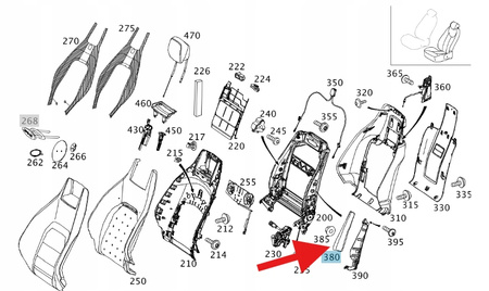 PODUSZKA POWIETRZNA FOTELA KIEROWCY MERCEDES W204 W207 OE A2078600302