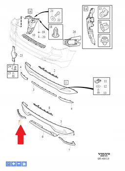 PRAWA LISTWA KRATKA DYFUZORA VOLVO XC60 2018- OE 32136214
