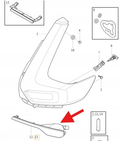 LAMPA PRZECIWMGIELNA LEWY TYŁ VOLVO XC40 EX40 2018- EC40 C40 OE 32228783