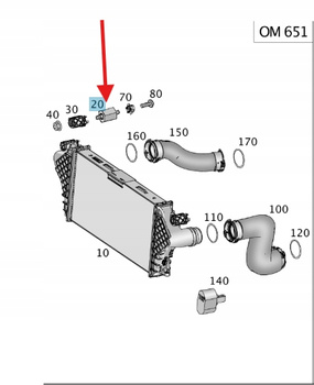 ELEMENT ŁOŻYSKA CHŁODNICY MERCEDES GLE W166 OE A0995040014