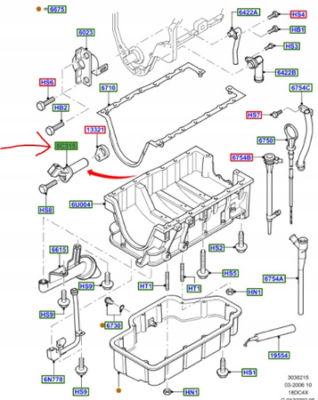 CZUJNIK POŁOŻENIA WAŁU FORD 1.8L DURATORQ DIESEL _ 1385381 _ 1M5A-6C315-AE