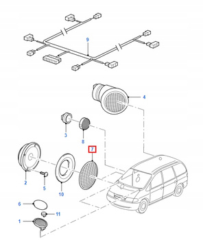 KRATKA GŁOŚNIKA FORD GALAXY Mk1 1994-2000 _ 1057780 _ 96VW-18978-AAKHAV