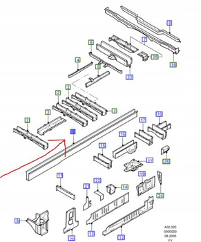 TYLNA BELKA BOCZNA PODŁOGI FORD TRANSIT Mk5 / Mk6_1758302_BC11-V101A14-MA
