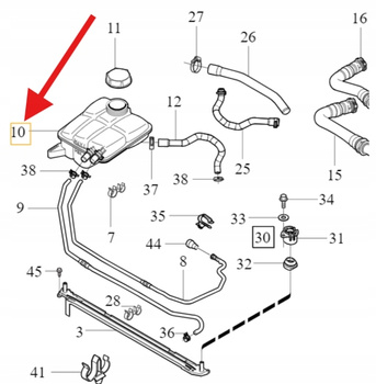 ZBIORNIK WYRÓWNAWCZY 2.4 2.5B VOLVO S40 V50 2004- C30 C70 OE 30776151