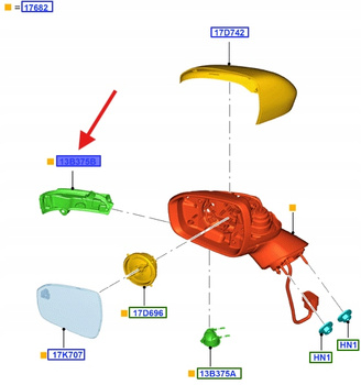 KIERUNKOWSKAZ LEWA STRONA MONDEO Mk5 2014- OE 5220431 _ DS73-13B382-BA
