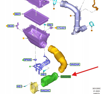 RURA DOLOT POWIETRZA FORD EXPLORER 2019- 3.0 V6 2350318 _ L1M3-9C675-AC