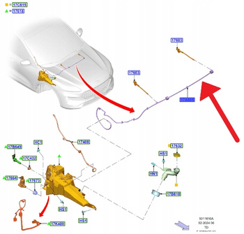 PRZEWÓD SPRYSKIWACZY SZYBY PRZÓD FORD KUGA 2024- 2784618 _ PV4B-17K605-AD