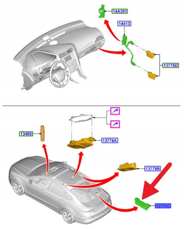 LAMPKA LED WNĘTRZA BAGAŻNIKA MONDEO MUSTANG 2017- 2162971 _ GA5A-13A756-AB