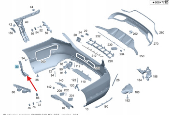 PRAWA OSŁONA BOCZNA ZDERZAKA TYŁ MERCEDES C klasa W205 OE A2058853023