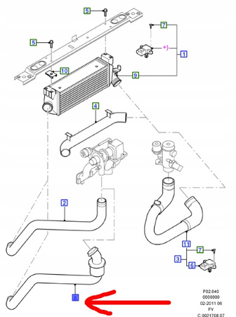 PRZEWÓD INTERCOOLERA FORD TRANSIT 2000- 2.0L TDCi_4748199_1C15-6K683-AM