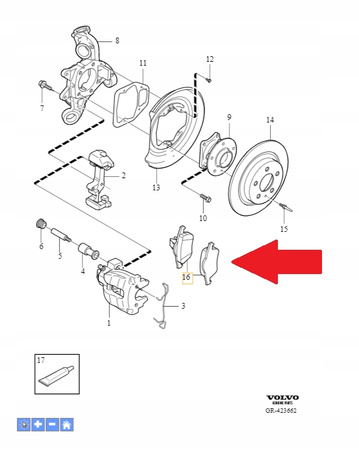 Tylne klocki hamulcowe Volvo OE 30648382