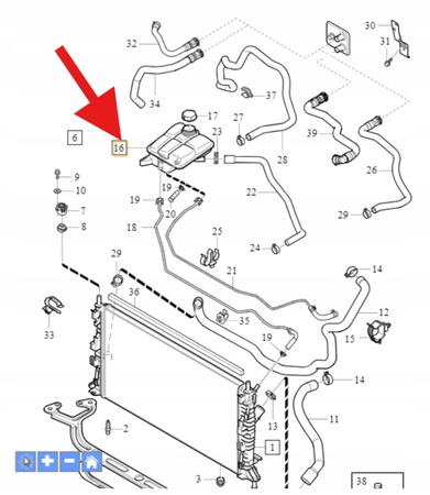 ZBIORNICZEK WYRÓWNAWCZY 1.6 D4 VOLVO S40 V50 C30 2011- OE 31338761