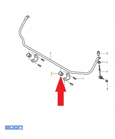 Guma stabilizatora Volvo OE 30748927