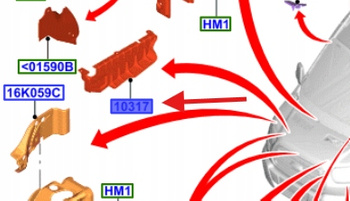 OSŁONA PASKA KLINOWEGO FORD TRANSIT 2014- CUSTOM 1747557 _ CC1Q-10317-AA