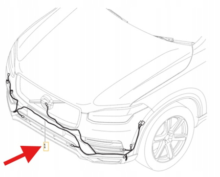 WIĄZKA ZDERZAKA PRZÓD PDC VOLVO XC90 2016- OE 31394180