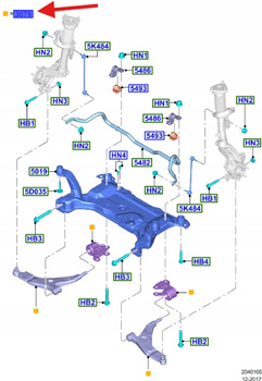 WAHACZ PRZEDNI PRAWY FORD OE KUGA 2012-2020 1793236 _ CV61-3A423-AAC