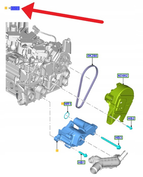 POMPA WODY 1.0 EB C-MAX FIESTA PUMA FOCUS 2018- 2353380 _ L1BG-8501-AA