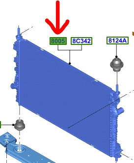 CHŁODNICA WODY FORD TRANISIT MK7-8 CUSTOM 2016- 2002228 _ GK21-8005-BC