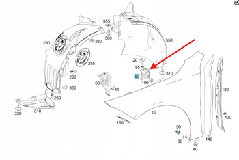 WSPORNIK BŁOTNIKA LEWY PRZÓD MERCEDES CLA W118 A W177 EQA GLA A1778802100