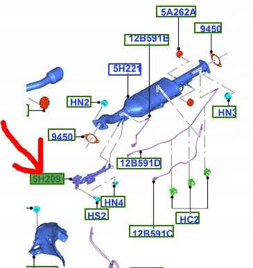CZUJNIK DPF FORD EDGE 16- S-MAX GALAXY 2.0L TDCi _ 1916981 _ FS7A-5H209-BB 
