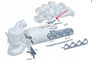 ZACISK TURBOSPRĘŻARKI DO KOLEKTORA WYDECHOWEGO MERCEDES OE A0009959603