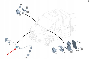 WŁĄCZNIK CZUJNIK ZAMKA MASKI MERCEDES SPRINTER W907 W910 OE A9079821100