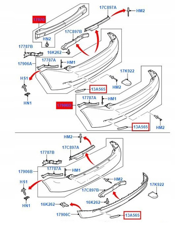 ODBLASK PRAWY TYŁ FORD FIESTA Mk6 2001-2005_1151166_2S61-515B0-AB