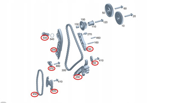 ZESTAW ROZRZĄDU MERCEDES 2.0 DIESEL OZNACZENIE SILNIKA 654