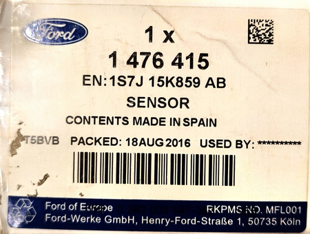 CZUJNIK PARKOWANIA FORD MONDEO Mk3 TRANSIT CONNECT_1476415_1S7J-15K859-AB