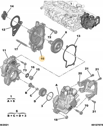 OBUDOWA POMPY WYSOKIEGO CIŚNIENIA OE PSA DIESEL 9839294280
