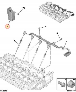 PRZEKAŹNIK ŚWIEC ŻAROWYCH C3 C4 C5 DS3 DS4 DS5 BERLINGO OE 9803299780