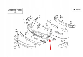 ZDERZAK PRZÓD MERCEDES C KLASA W202 A2028802870