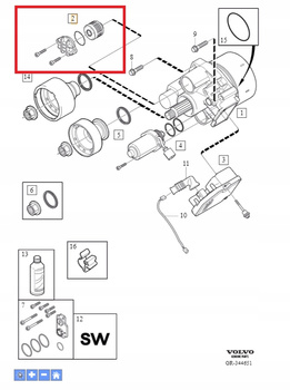 Filtr oleju haldex Volvo OE 31325173