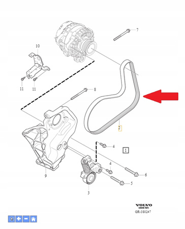 Pasek klinowy Volvo OE 31430015