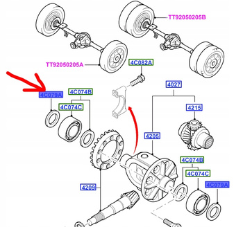 PODKŁADKI REGULACYJNE OSI TYŁ FORD TRANSIT 2006-2014 _1388091_6C11-4C079-BA