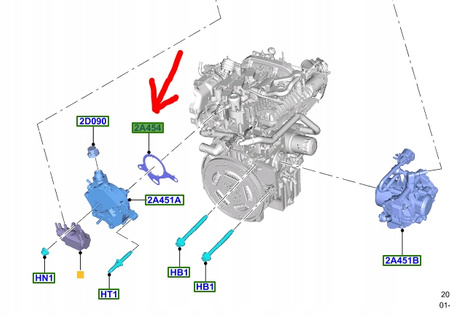 USZCZELKA POMPY PODCIŚNIENIA FORD MODELE ECOBOOST_1862234_BM5G-2D224-CA