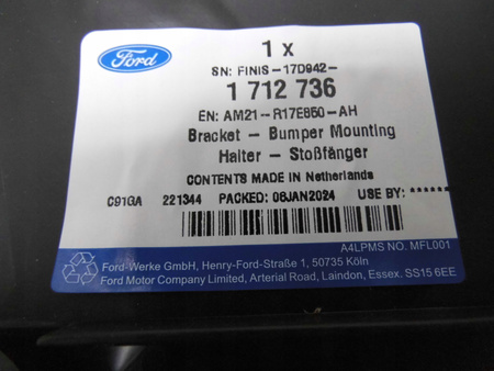 ŚLIZG ZDERZAKA TYLNY PRAWY FORD S-MAX Mk1 2010- 1712736 _ AM21-R17E850-AH