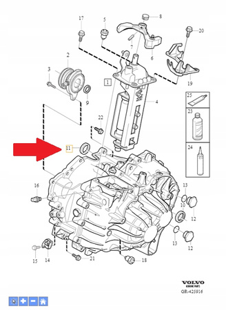 Prawy uszczelniacz półosi Volvo OE 30783437