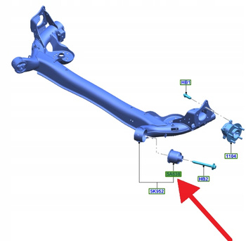 TULEJA BELKI ZAWIESZENIA TYŁ FORD FOCUS Mk4 2018- 2263175 _ JX61-5A634-BEA