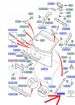 AMORTYZATOR POKRYWY BAGAŻNIKA FORD FOCUS Mk1 _ 1313218 _ 3M51-A406A10-AB