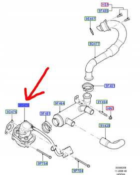 ZAWÓR EGR 1.6 TDCi FORD FIESTA FOCUS C-MAX 2002309 _ RE5S6Q-9D475-AE